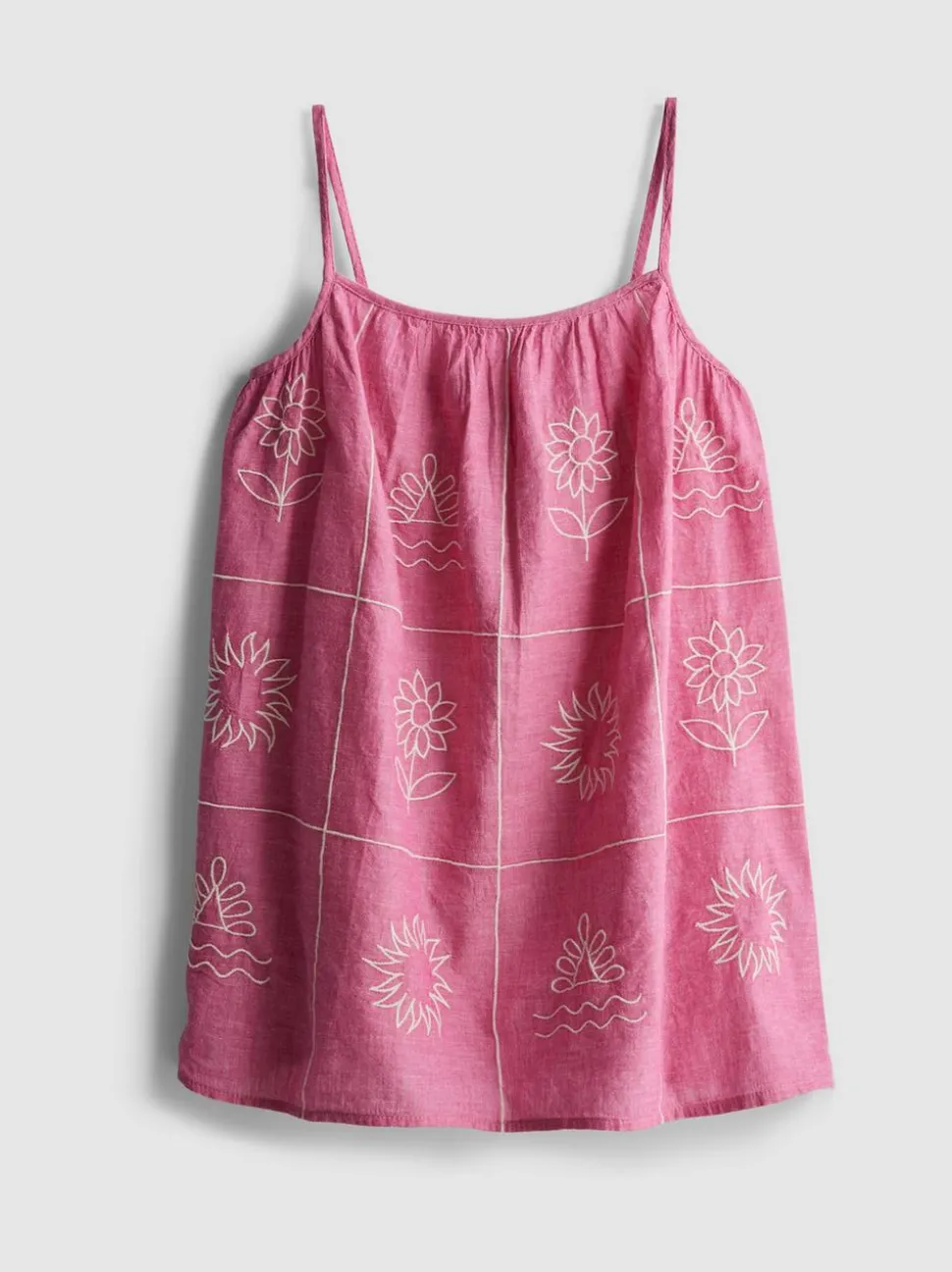 1,5–9 Jahre | Besticktes Chambray-Trägerkleid