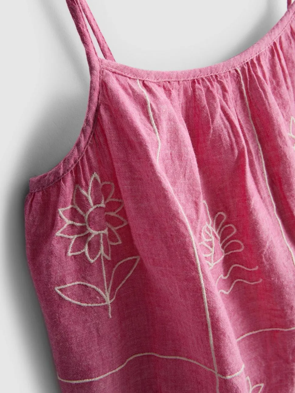 1,5–9 Jahre | Besticktes Chambray-Trägerkleid