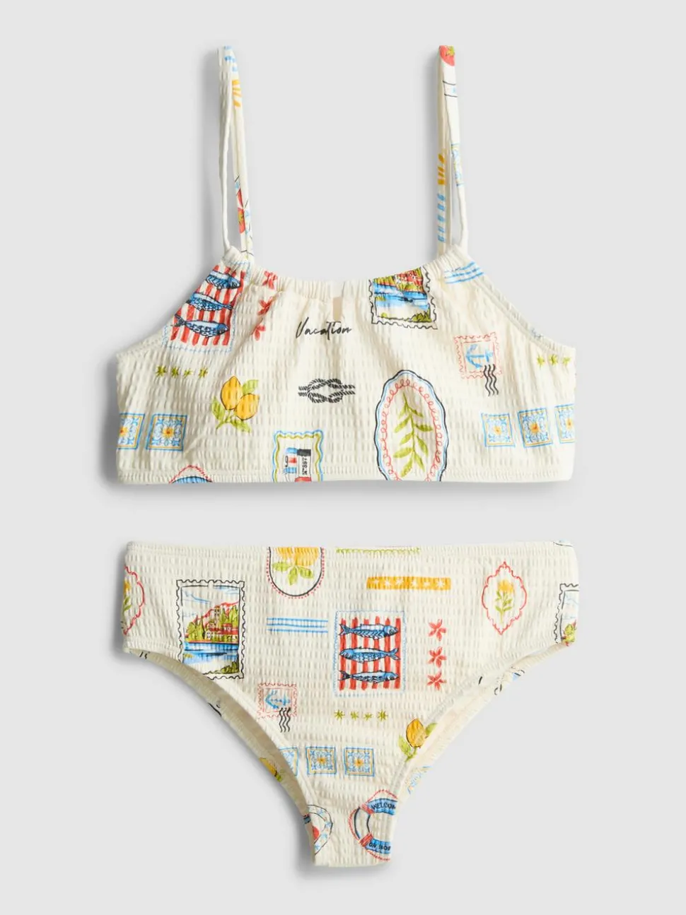 7–15 Jahre | Bikini mit Postkarten-Print