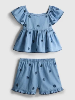 1,5–9 Jahre | Chambray-Bluse und Shorts im Set
