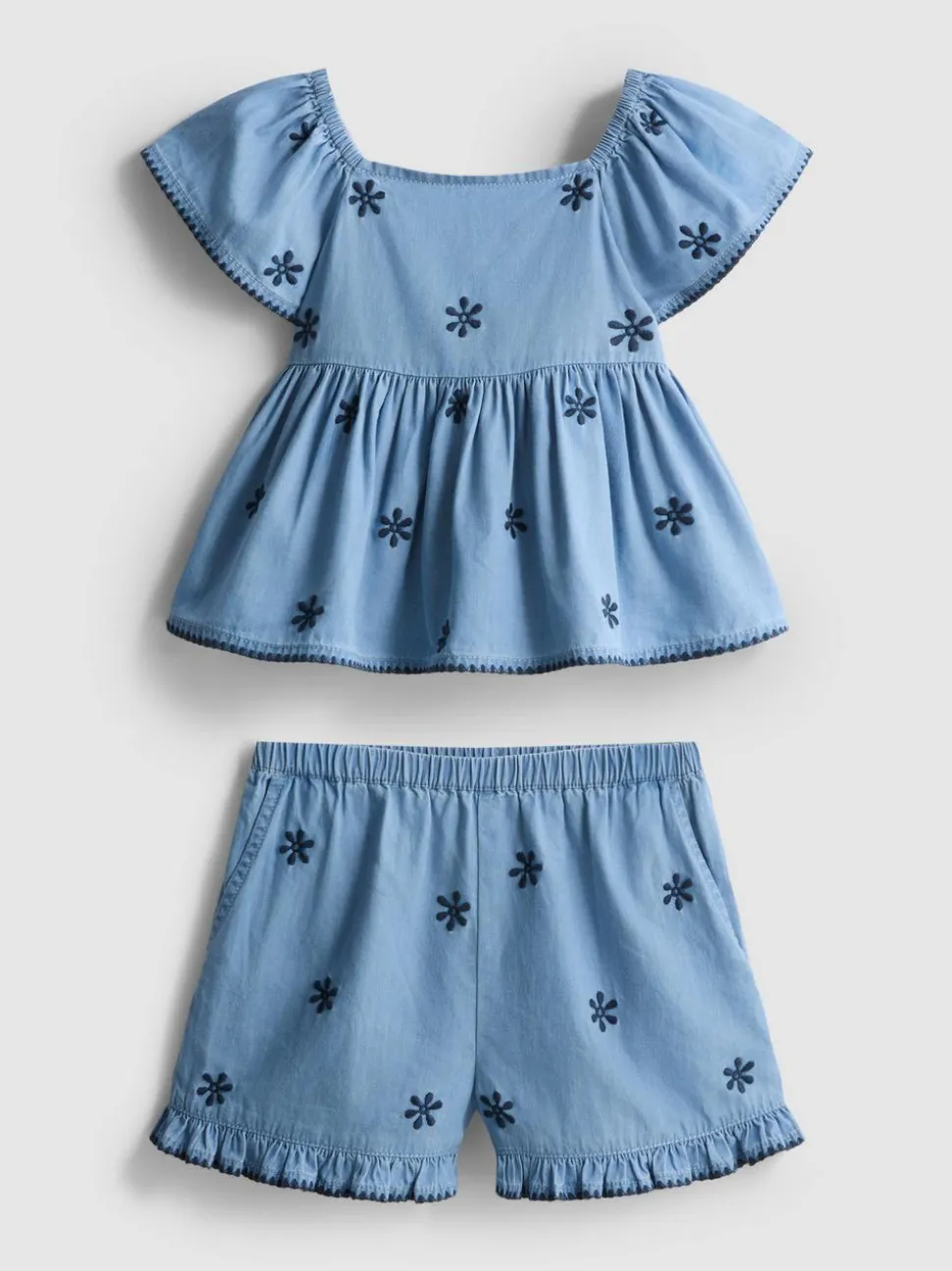 1,5–9 Jahre | Chambray-Bluse und Shorts im Set