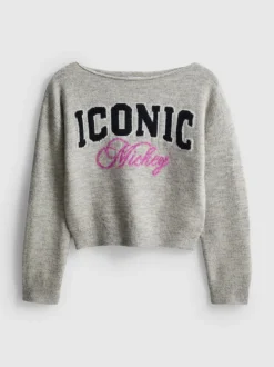 7–15 Jahre | „Disney Micky Maus“ Pullover mit U-Boot-Ausschnitt