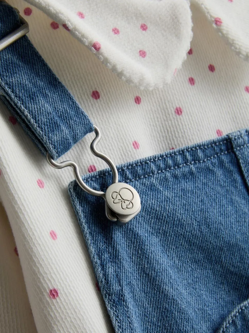 1–9 Jahre | „Disney Minnie Maus“ Top mit Kragen und Jeans-Latzkleid