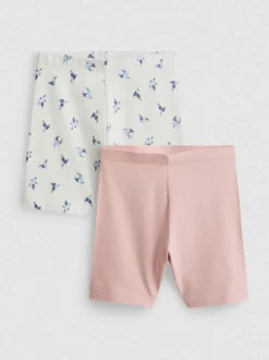 7–14 Jahre | Gemusterte Radlershorts, 2er-Pack