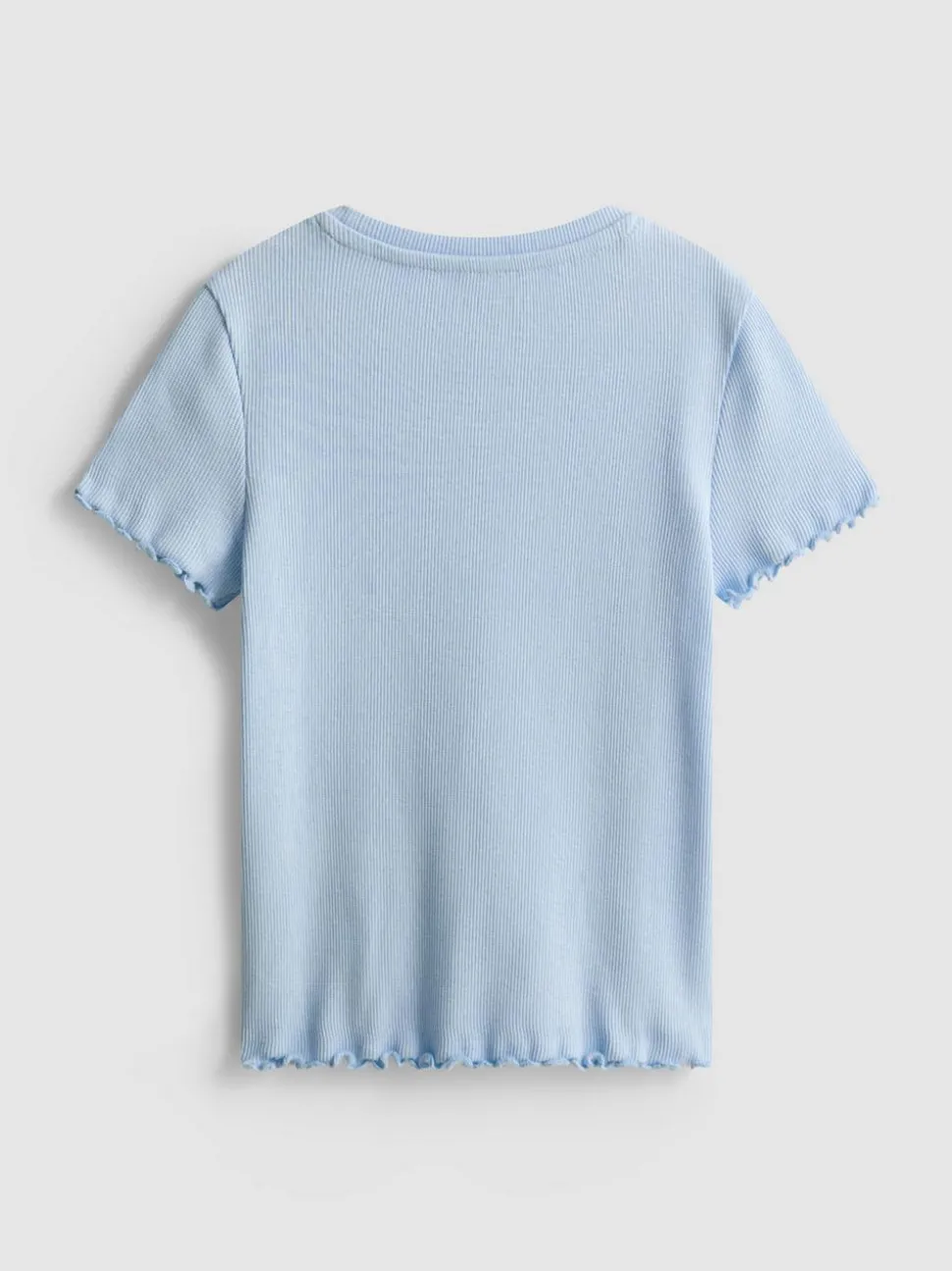 1,5–8 Jahre | Geripptes T-Shirt mit gekräuseltem Saum