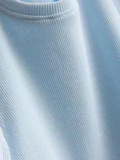 1,5–8 Jahre | Geripptes T-Shirt mit gekräuseltem Saum
