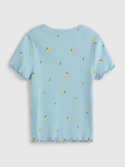 1,5–8 Jahre | Geripptes T-Shirt mit Print und hohem Baumwollanteil