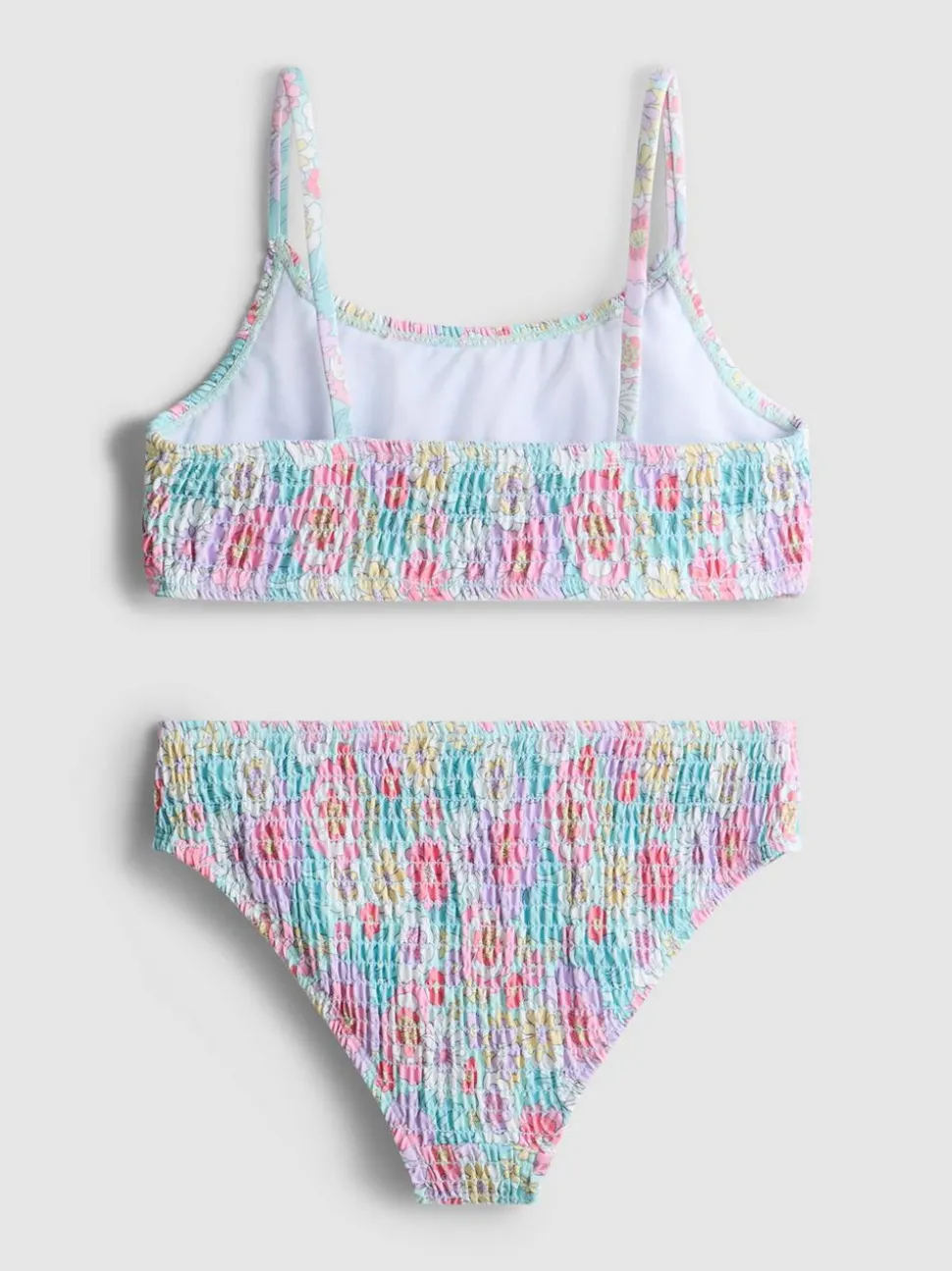 7–15 Jahre | Gesmokter Bikini mit Blumenmuster