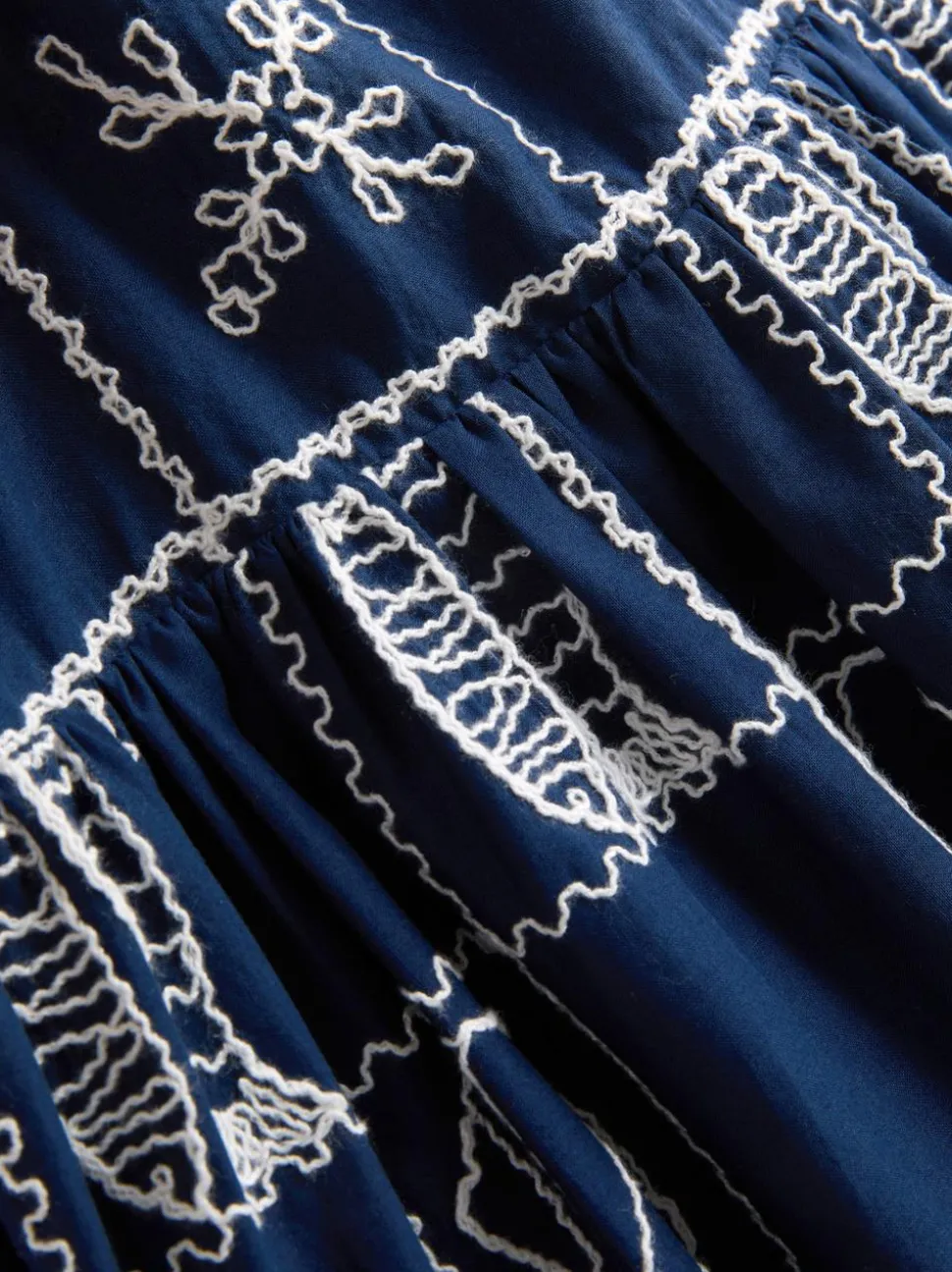 1,5–9 Jahre | Gesmoktes Kleid mit Spaghettiträgern und Stickerei