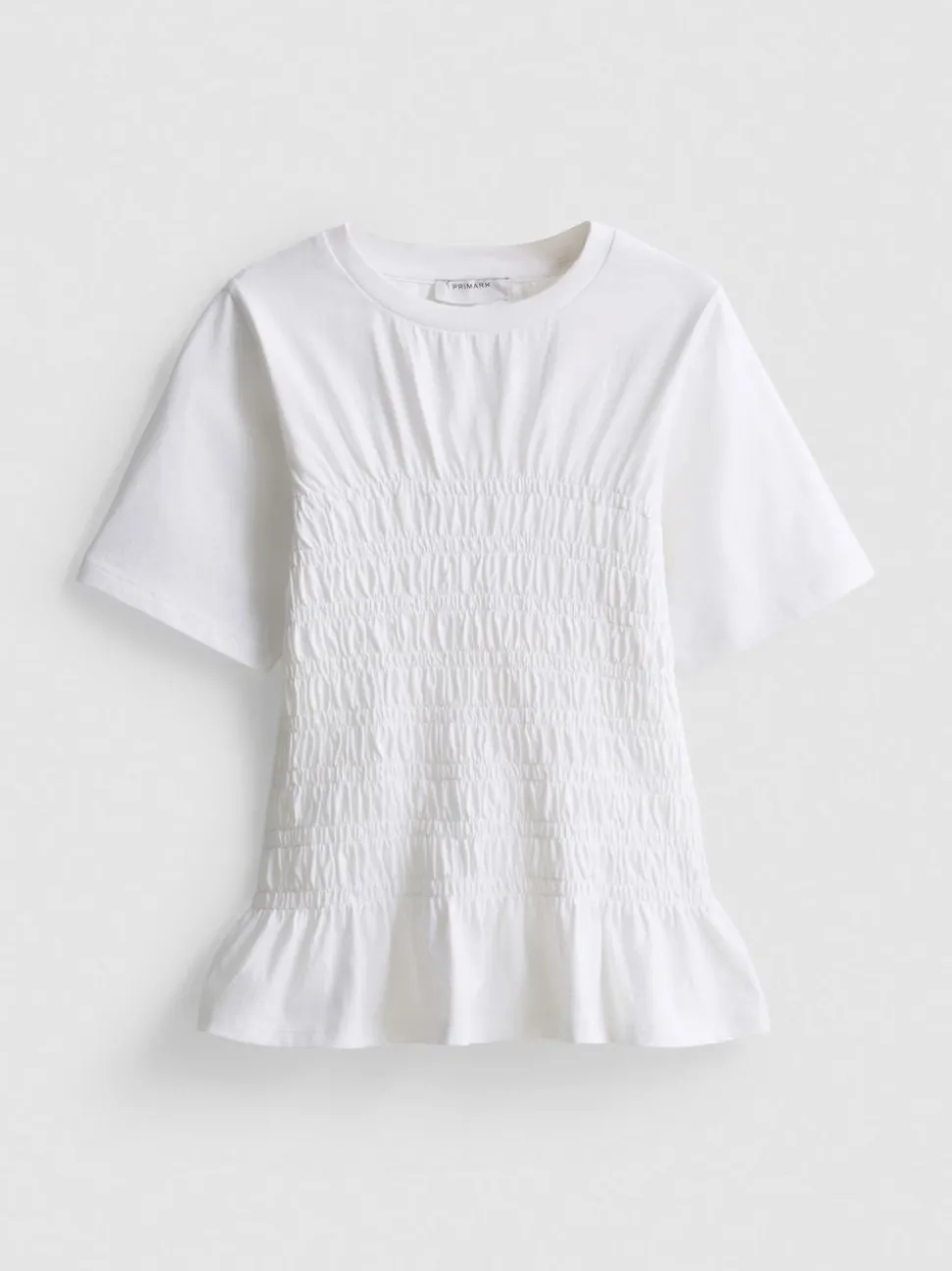 7–15 Jahre | Gesmoktes T-Shirt mit Schößchen