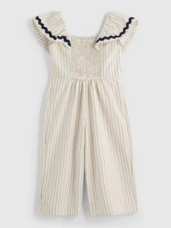 1,5–9 Jahre | Gestreifter Jumpsuit mit Zackenlitze