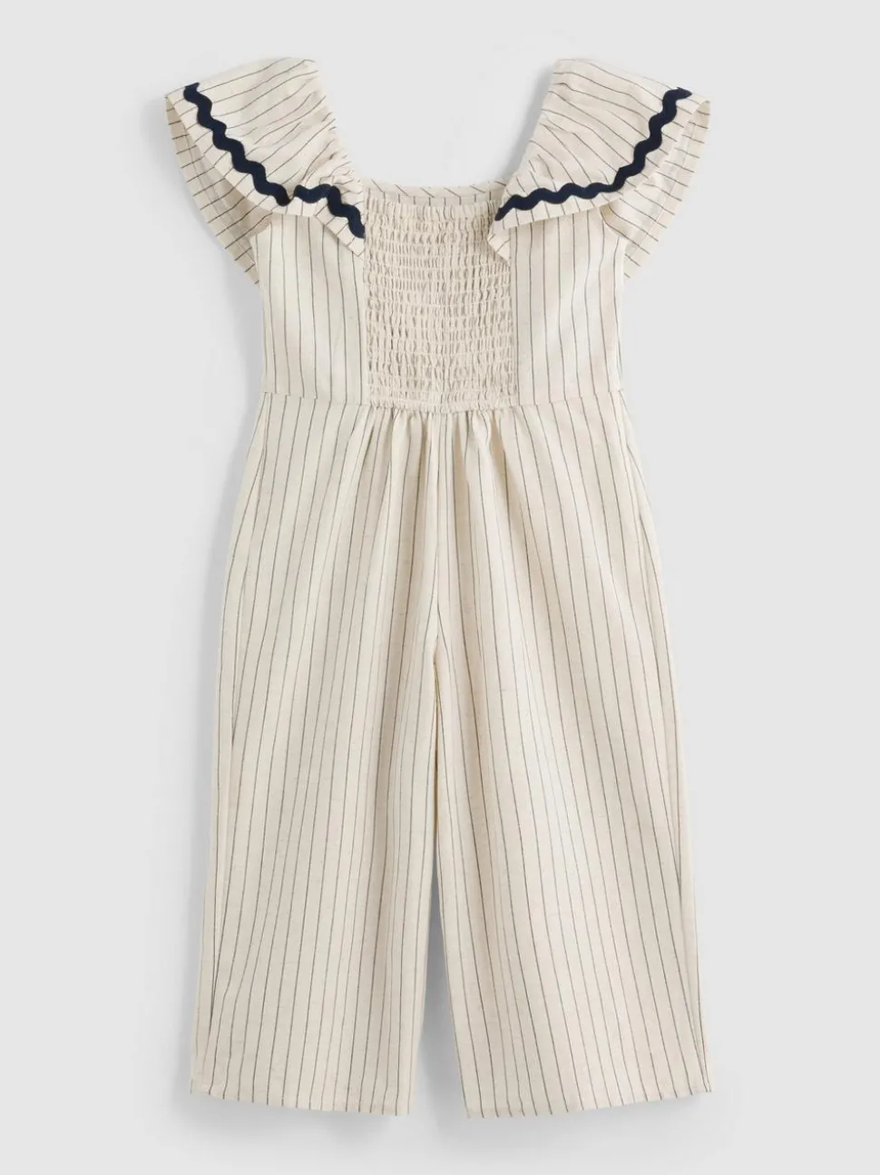 1,5–9 Jahre | Gestreifter Jumpsuit mit Zackenlitze