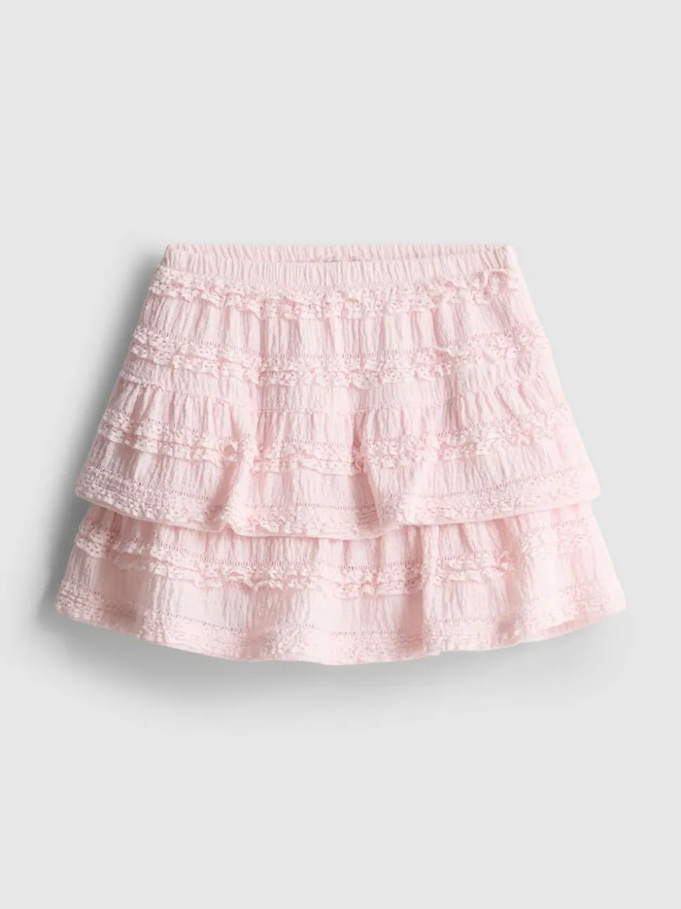 1,5–9 Jahre | Gestufter Skort mit Spitzenbesatz