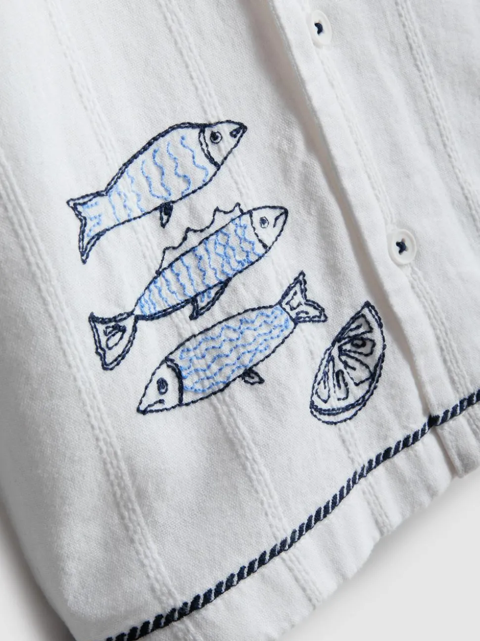 1,5–7 Jahre | Hemd mit Fischstickerei