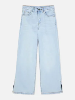 7–15 Jahre | Jeans mit weitem Bein und Schlitz am Saum