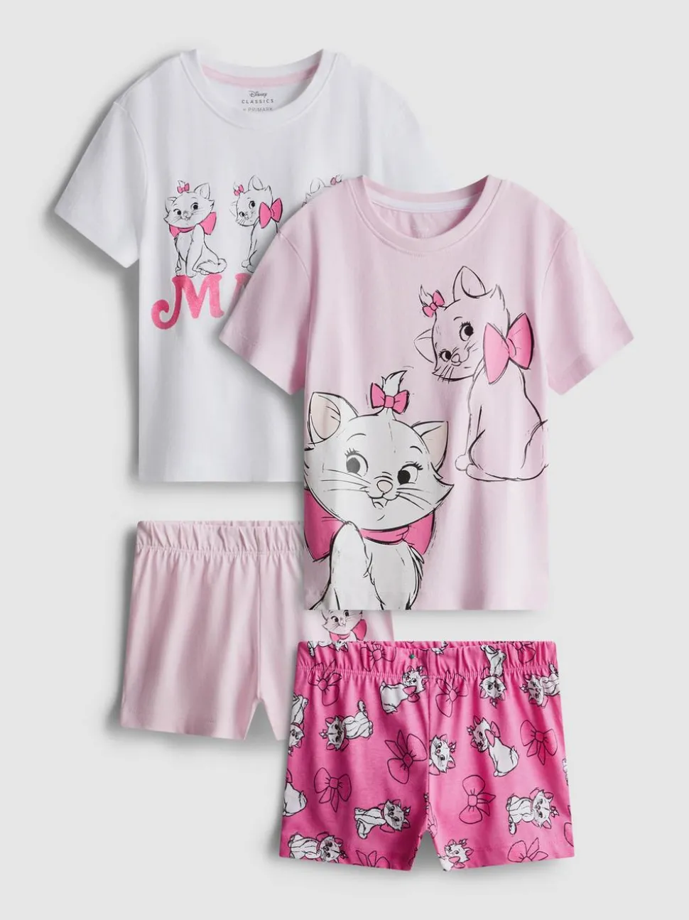 1,5–8 Jahre | Kurzer „Disney Aristocats Marie“ Schlafanzug, 2er-Pack