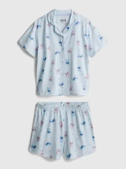5–15 Jahre | Kurzer „Disney Stitch“ Hemdschlafanzug