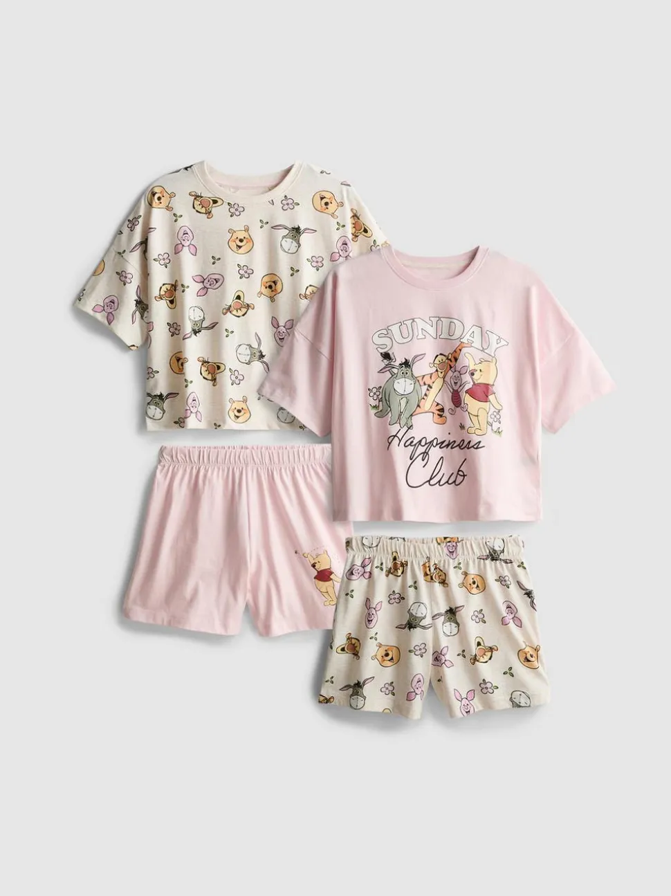5–15 Jahre | Kurzer „Disney Winnie Puuh“ Schlafanzug, 2er-Pack