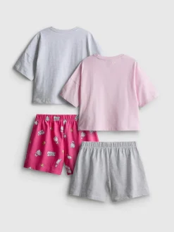 5–15 Jahre | Kurzer „Hello Kitty“ Schlafanzug mit geradem Top, 2er-Pack
