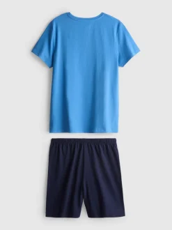 7–15 Jahre | Kurzer Schlafanzug mit Fußball-Grafik