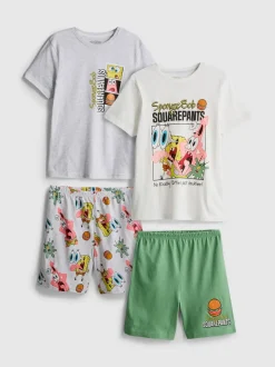 7–15 Jahre | Kurzer „SpongeBob Schwammkopf“ Schlafanzug, 2er-Pack