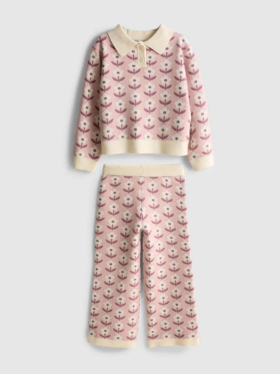 1–9 Jahre | Pullover mit Blumenmuster und Strickhose