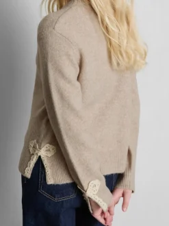 7–15 Jahre | Pullover mit Spitzenbesatz