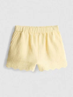 1,5–9 Jahre | Shorts mit Lochstickerei und Bogenkante