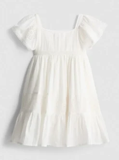 1,5–9 Jahre | Stufenkleid mit Lochstickerei