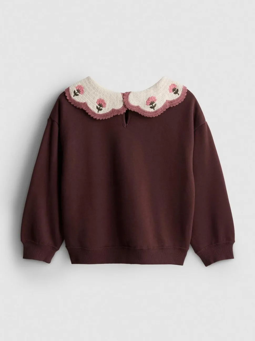 1–9 Jahre | Sweatshirt mit Häkelkragen