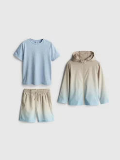 1,5–7 Jahre | 3-teiliges Set aus T-Shirt, Shorts und Hoodie