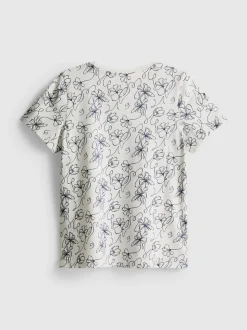 7-15 Jahre | T-Shirt aus reiner Baumwolle mit Print