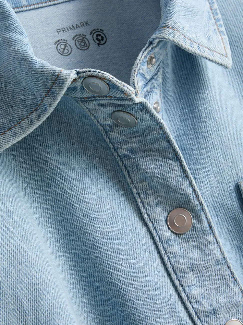 Jeanshemd aus Denim mit geradem Crop-Schnitt