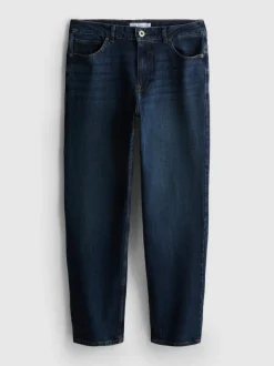 Jeans mit geradem Bein und mittlerer Leibhöhe