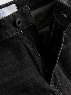 Jeans mit geradem Bein und mittlerer Leibhöhe