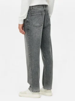 Jeans mit geradem Bein und mittlerer Leibhöhe