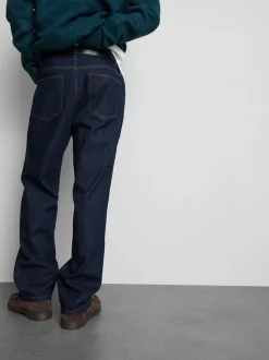 Jeans mit geradem Bein und mittlerer Leibhöhe