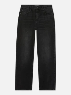 Jeans mit hohem Bund und geradem Bein