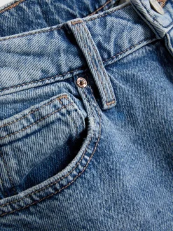 Jeans mit hohem Bund und geradem Bein