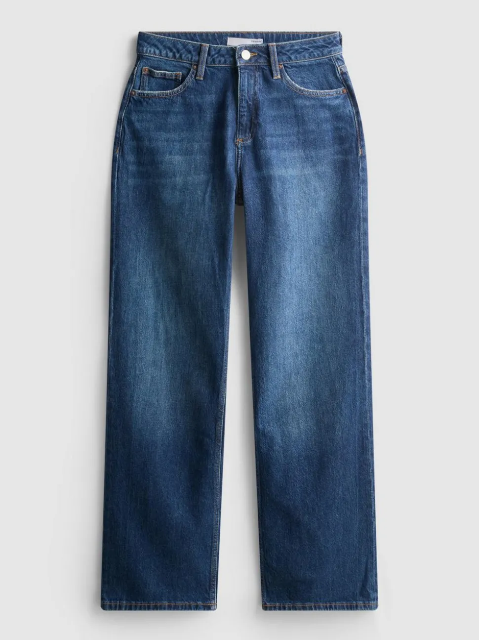 Jeans mit hohem Bund und geradem Bein