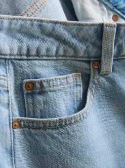 Jeans mit hohem Bund und geradem Bein