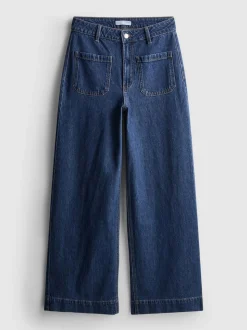 Jeans mit weitem Bein und Vordertaschen