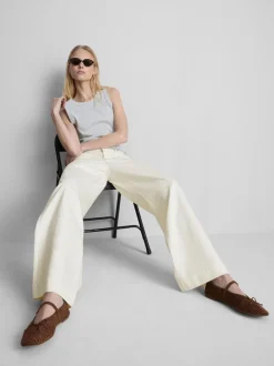 Jeans mit weitem Bein und Vordertaschen