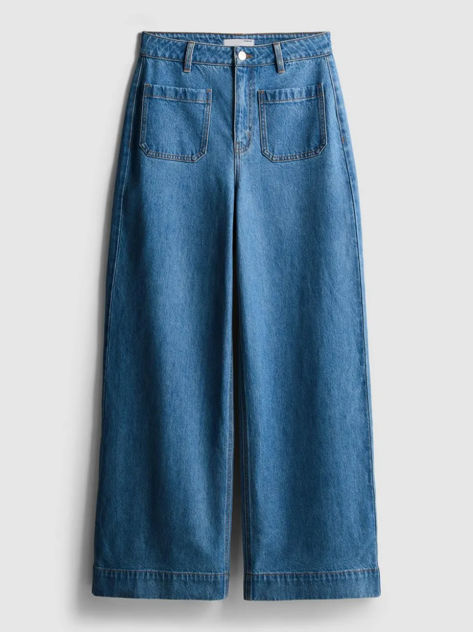 Jeans mit weitem Bein und Vordertaschen