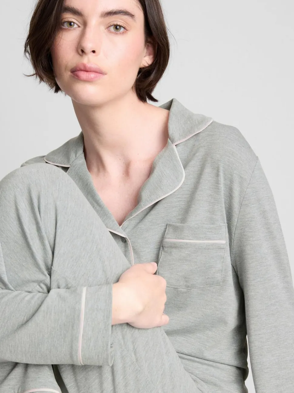 Jersey-Schlafanzug im Boyfriend-Look