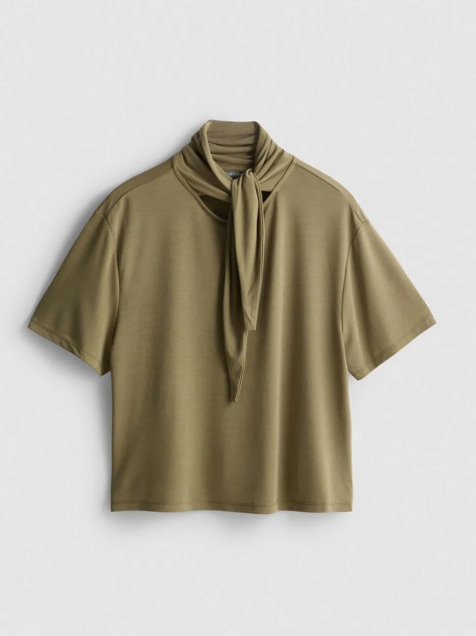 Jersey-T-Shirt mit Schluppe