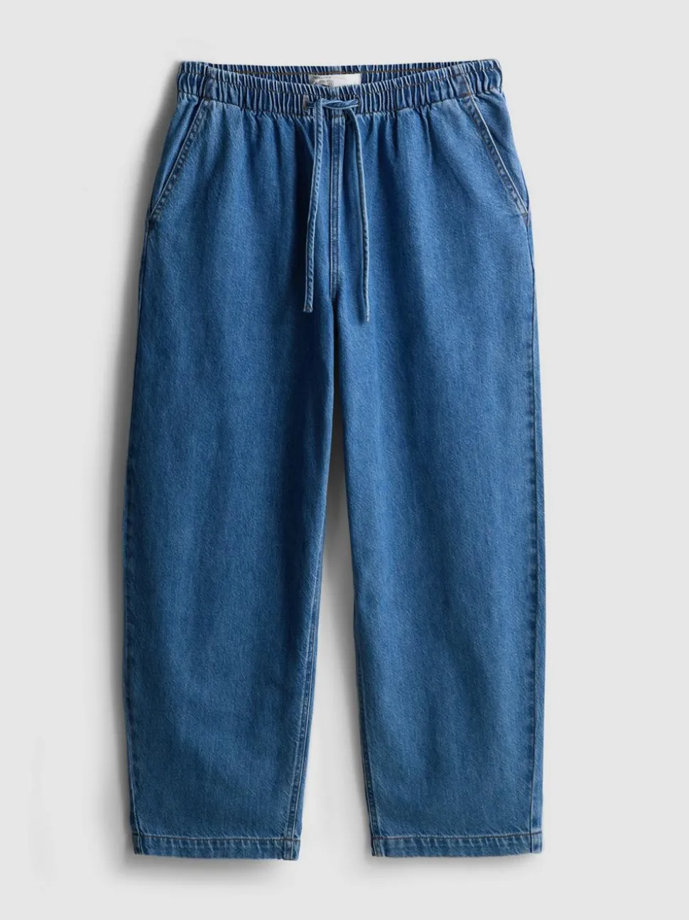 Jogginghose aus Baumwoll-Denim in konischer Form