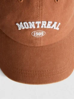 Kappe aus reiner Baumwolle mit „Montreal“-Slogan