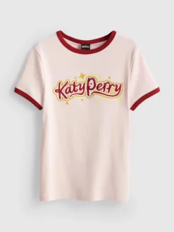 „Katy Perry“ Ringer-T-Shirt aus Baumwolle