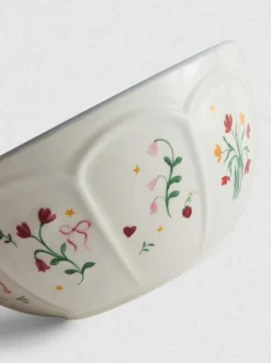 Keramikschale mit Blumendesign